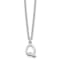 Rhodium Over Sterling Silver Cutout Letter Q  Initial Necklace