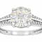 Diamond Simulant Castle Cut And White Zircon Ring In Platinum Over
Sterling Silver 3.49ctw