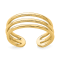 14K Yellow Gold Polished 3 Row Toe Ring
