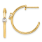 14K Yellow Gold Lab Grown Diamond SI1/SI2, G H I, Hoop Earrings