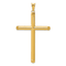 14k Yellow Gold Polished 3D Cross Pendant
