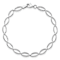 Rhodium Over 14k White Gold Polished and Diamond-Cut 5mm Fancy Link Bracelet