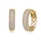 CZ Pave Hoop Earrings In 14K Gold Over Sterling Silver