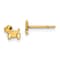 14K Yellow Gold Polished and Satin Dog Post Earrings