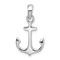 Rhodium Over Sterling Silver Polished 3D Anchor Pendant