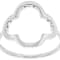 Sculptural Clover Open Design Ring In Sterling Silver