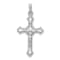 Rhodium Over 14K White Gold Polished INRI Crucifix Pendant