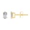 5x3mm Oval White Topaz 14k Yellow Gold Stud Earrings