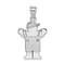 Rhodium Over 14k White Gold Satin Diamond Boy with Cap on Left Pendant