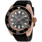 Oceanaut Men's Submersion Gray Dial, Rose Bezel, Black Rubber Strap Watch