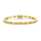 Citrine Color CZ Tennis Bracelet In 14K Gold Over Sterling Silver