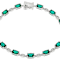 Lab-Created Emerald Station Bracelet In Sterling Silver 5.85ctw