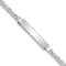 Rhodium Over 14k White Gold Mariner Link ID Bracelet