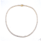 Classic CZ Tennis Necklace In 14K Gold Over Sterling Silver 16 Inch