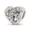 Sterling Silver Cut-out Heart and Preciosa Crystal Bead