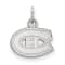 Rhodium Over Sterling Silver NHL LogoArt Montreal Canadiens Extra Small Pendant