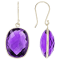 Purple Amethyst 14k Yellow Gold Earrings 18.00ctw