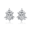 Marquise CZ Cluster Stud Earrings In Sterling Silver 18.40ctw