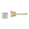 White Lab-Grown Diamond 14k Yellow Gold G-H SI 4-Prong Stud Earrings 0.74ctw
