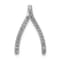 Rhodium Over 14k White Gold Diamond Wishbone chain slide