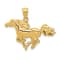14K Yellow Gold Polished Horse Pendant