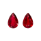 Ruby 7.1x4.8mm Pear Shape Matched Pair 1.63ctw