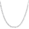 DaInty Lab-Grown Diamond Station Necklace 1ctw In Sterling Silver