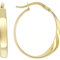 Ribbon Hoop Earrings In 14K Gold