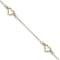 14K Yellow Gold Fancy Heart Bracelet