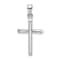 Rhodium Over 14K White Gold Polished Cylinder Cross Charm Pendant