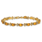 14k Yellow Gold Floral Diamond and Citrine Bracelet
