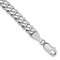 Rhodium Over 14k White Gold 5.75mm Flat Beveled Curb Link Bracelet