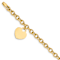 14K Yellow Gold Heart Charm Hollow Bracelet