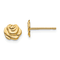 14K Yellow Gold Flower Post Earrings