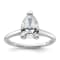 Rhodium Over 14K White Gold 2 ct. G H I True Light Pear Moissanite
Solitaire Ring