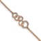 14k Rose Gold Diamond Circles with Star Dangle Bracelet