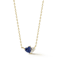 Rachel Zoe Blue CZ Two-Stone Heart Pendant Necklace in 14K Gold Over
Sterling Silver