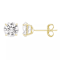 14k Yellow Gold Cubic Zirconia Stud Earrings - 3MM
