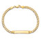 10k Yellow Gold Flat Curb Link ID Bracelet