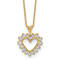 14K Yellow Gold Lab Grown Diamond VS/SI GH, Heart Pendant Necklace