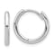 Rhodium Over 14k White Gold Polished 9/16" Hinged Hoop Earrings