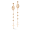 Sterling Statements 14K Rose Gold Over Sterling Silver Rosary Dangle Earrings