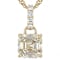 Diamond Simulant Asscher Candlelight And Lab-Grown Diamond Pendant
Necklace In 18K Gold Over Sterling Silver 3.40ctw