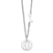 Sterling Silver Rhodium-plated Puppy and Bone with 1-inch Extension Necklace