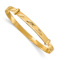 14k Yellow Gold Polished and Diamond-Cut 3.35mm Expandable Baby Bangle