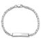 Rhodium Over 14k White Gold Mariner Link ID Bracelet