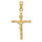 14k Yellow Gold Textured Crucifix Pendant