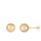 9-10mm Round Golden south sea earrings in 14k yellow gold