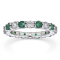2.00ctw Emerald and Diamond Eternity Band Ring in 14k White Gold