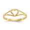 14K Yellow Gold Heart Baby Ring
